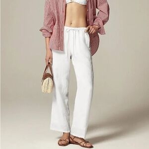 Jcrew White Linen Pants